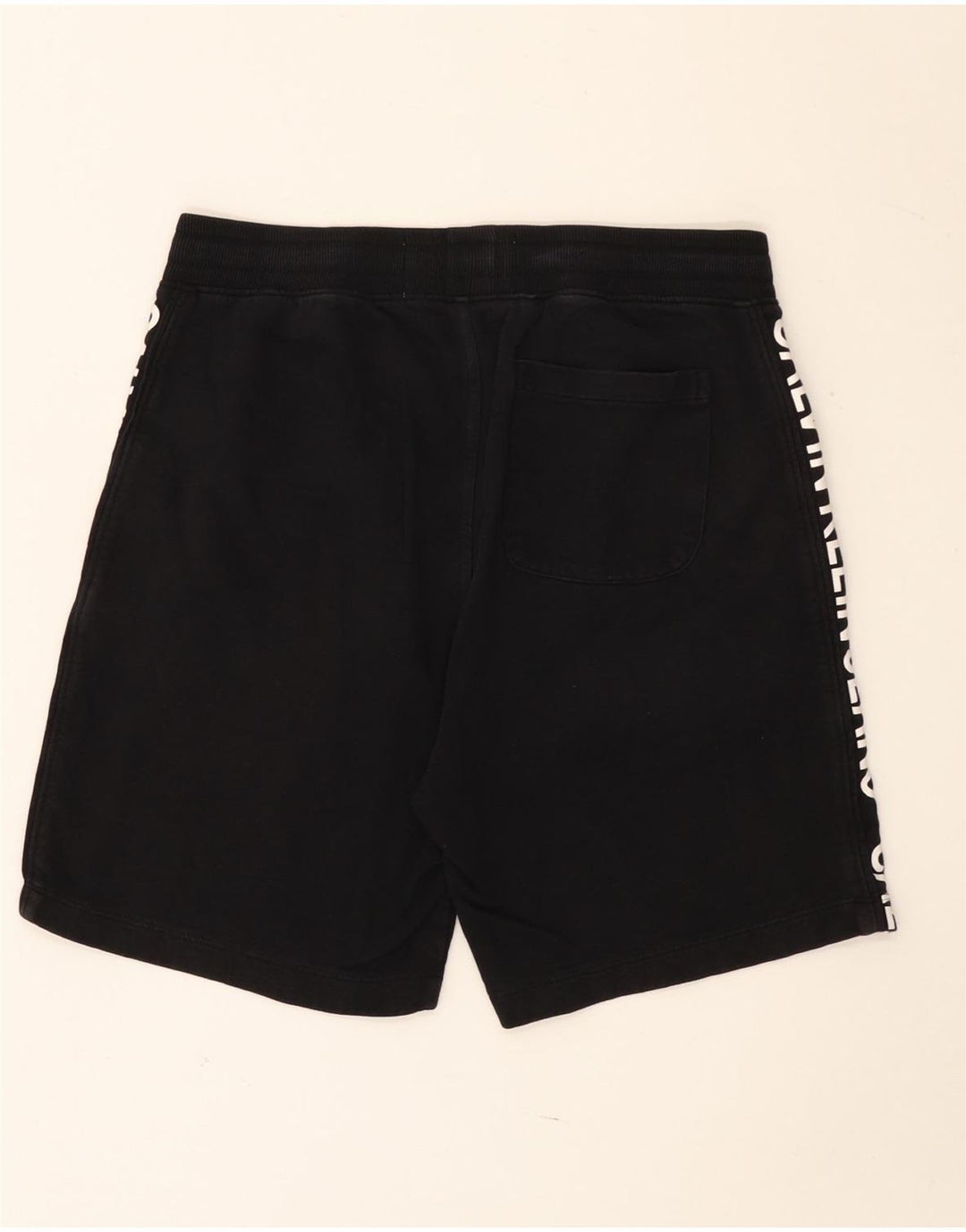 Pantaloncini sportivi grafici da uomo Calvin Klein in cotone nero medio
