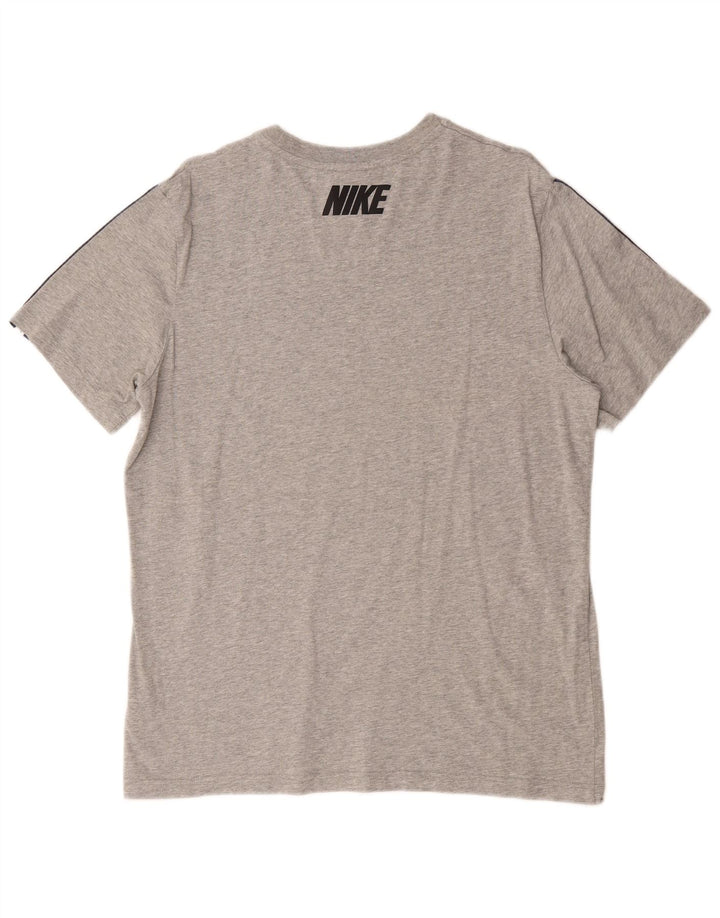 Nike Mens Graphic T-Shirt Top Large Grey Cotton