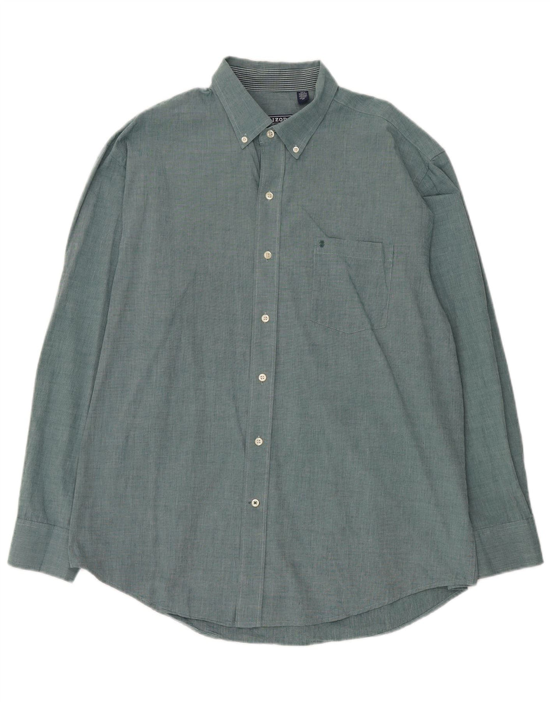 IZOD Mens Shirt XL Green Cotton