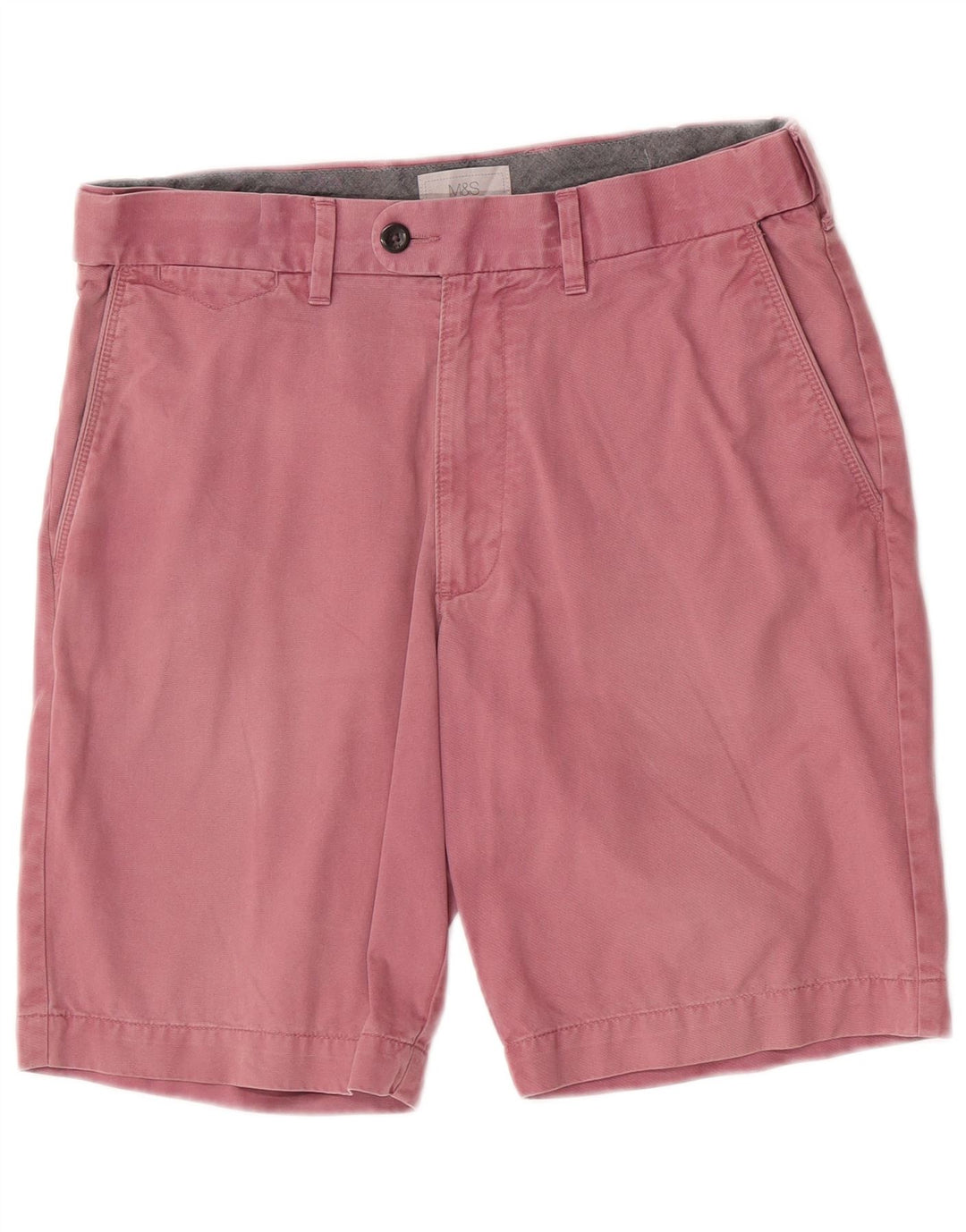 Marks & Spencer Mens Chino Shorts W32 Medium  Pink Cotton