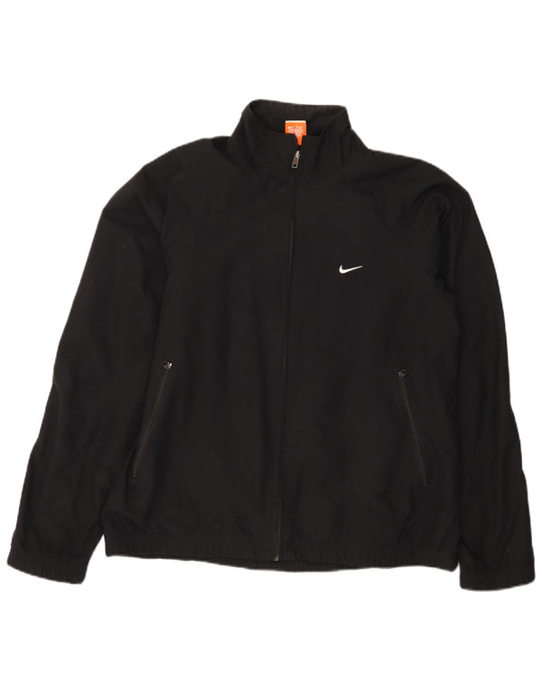 Nike Mens Tracksuit Top Jacket UK 38/40 Medium Black Polyester