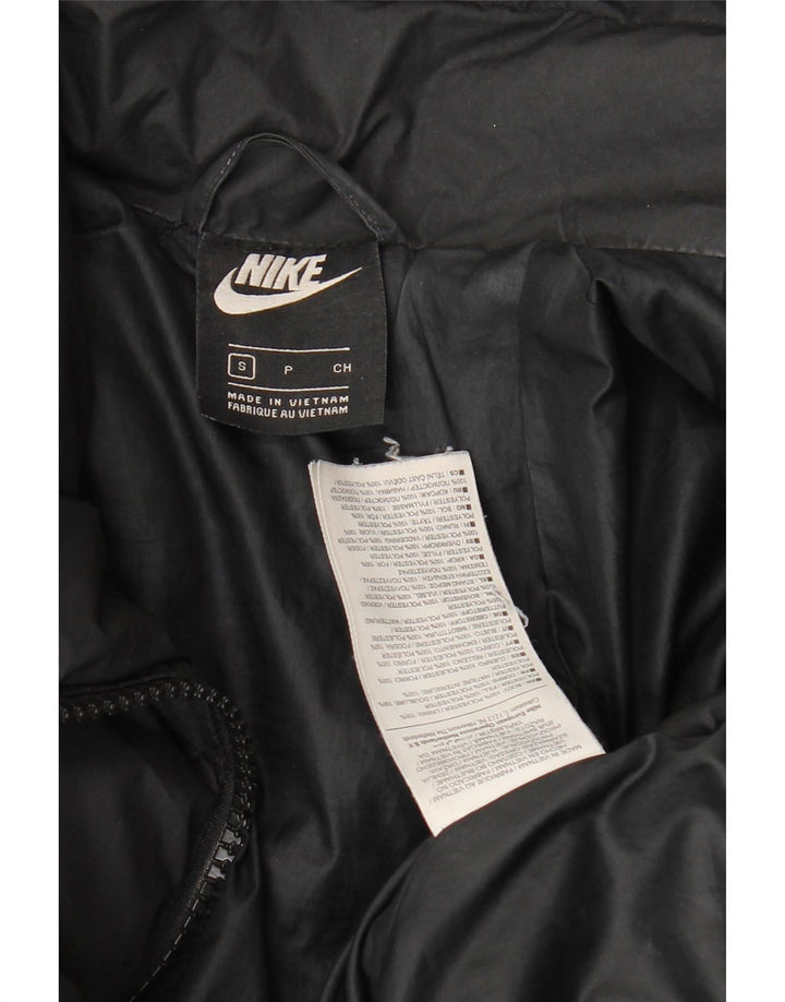 Nike Womens Crop Oversized Padded Jacket UK 10 Small Black Polyester