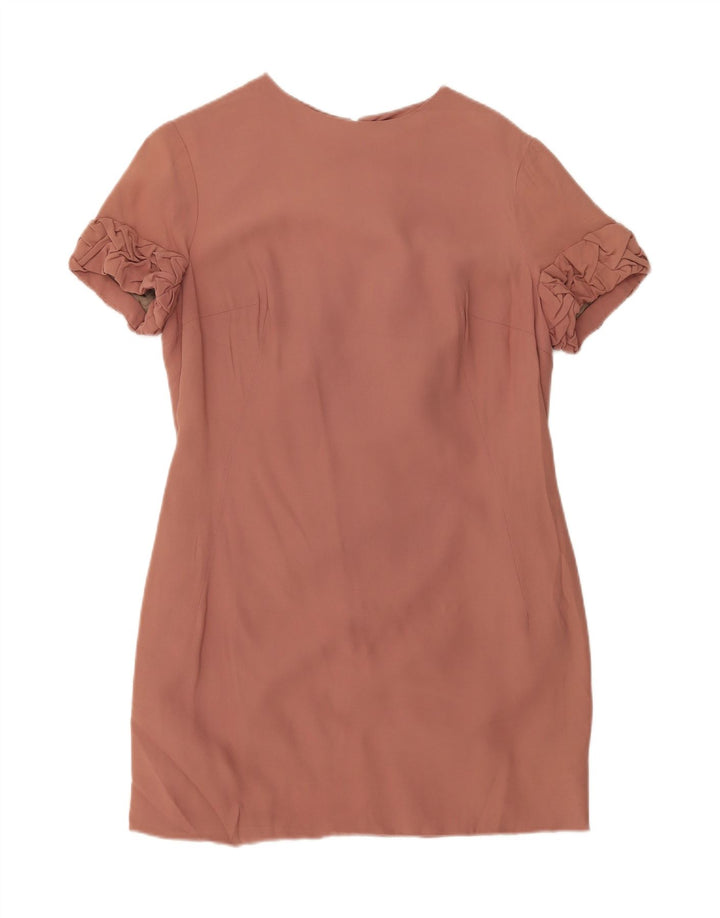 VINTAGE Womens Shift Dress UK 14 Medium Pink