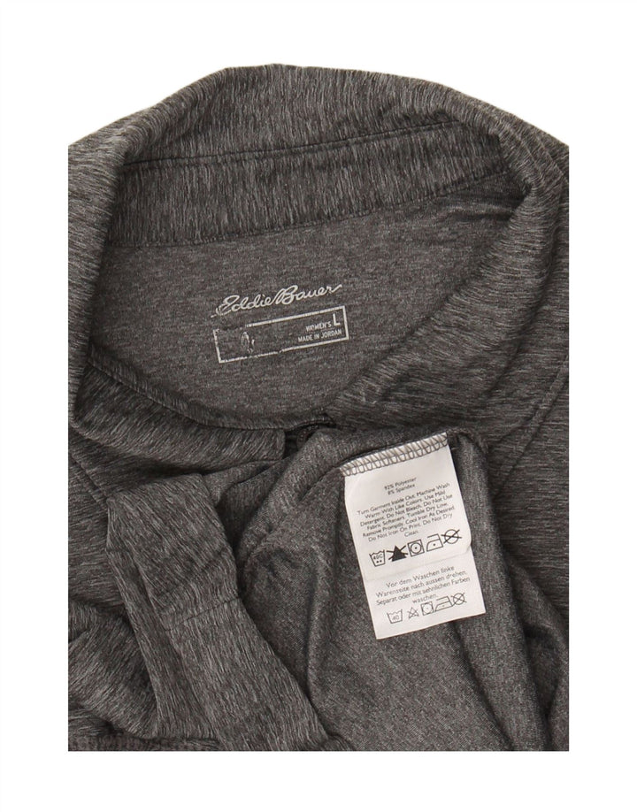 EDDIE BAUER Womens Shirt UK 16 Large Grey Polyester Vintage Eddie Bauer and Second-Hand Eddie Bauer from Messina Hembry 
