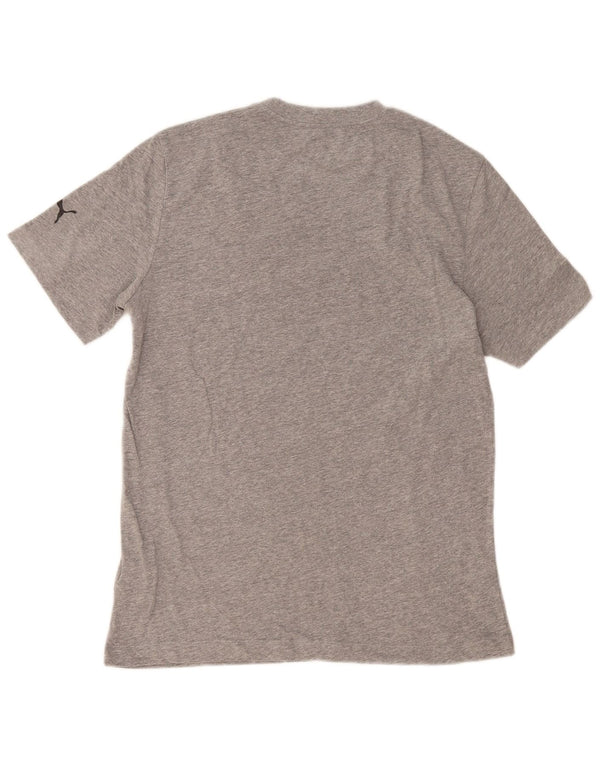 T-shirt grafica da uomo Puma Top in cotone grigio medio