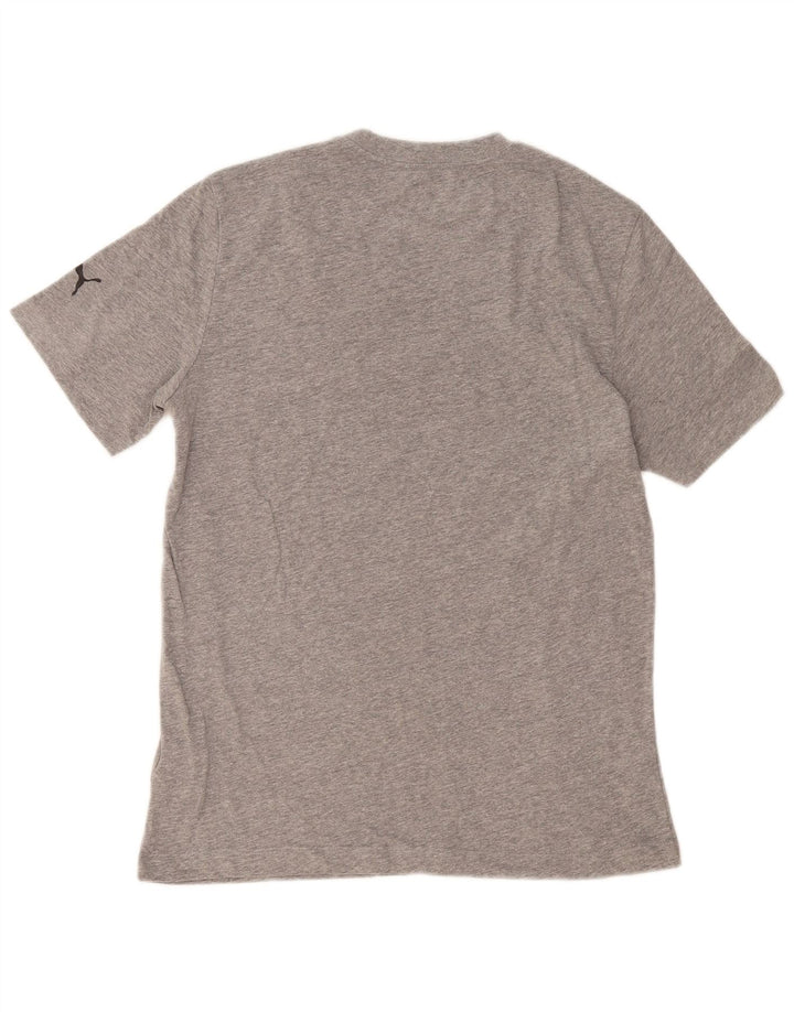 Camiseta masculina Puma Graphic Top cinza médio algodão