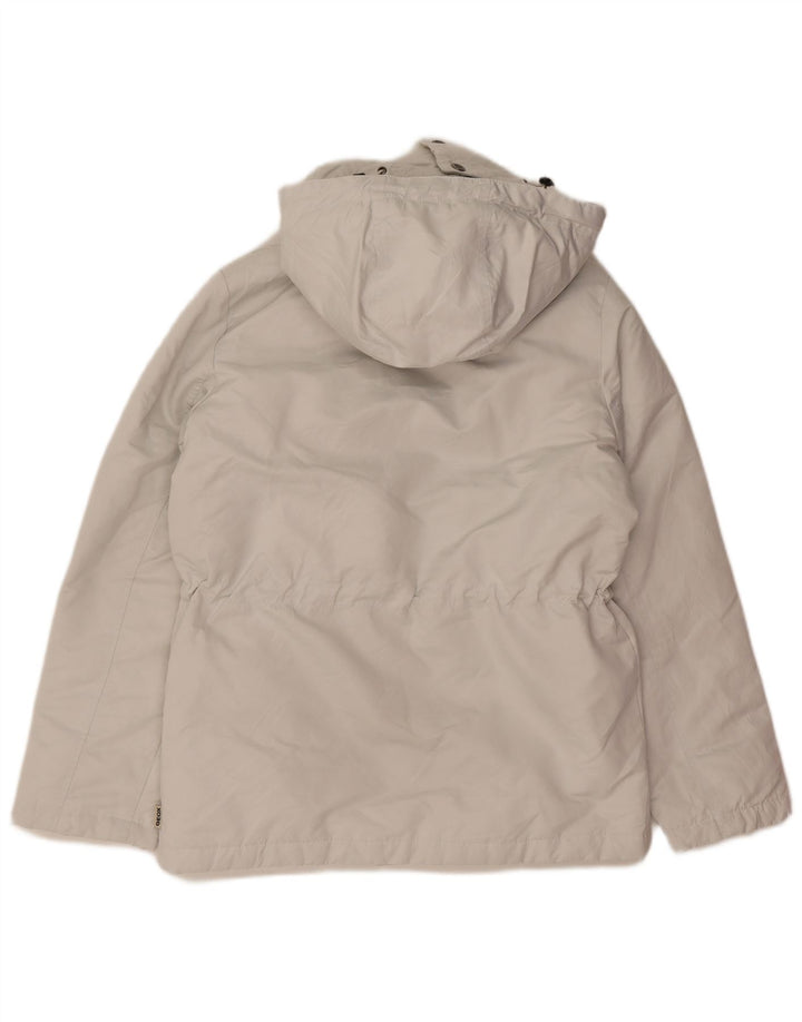 Geox Dame Hætte Oversized Polstret Jakke UK 6 XS Hvid Polyester
