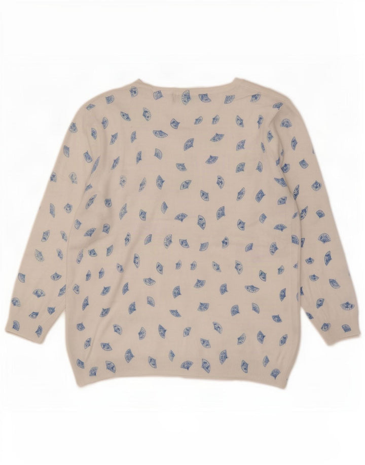 Marks & Spencer Maglione da donna con scollo a barca con motivo astratto UK 12 Medi