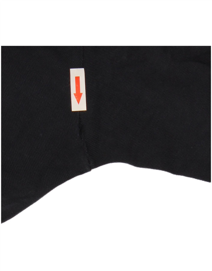Kappa Mens Long Sleeve Polo Shirt Medium Navy Blue Cotton