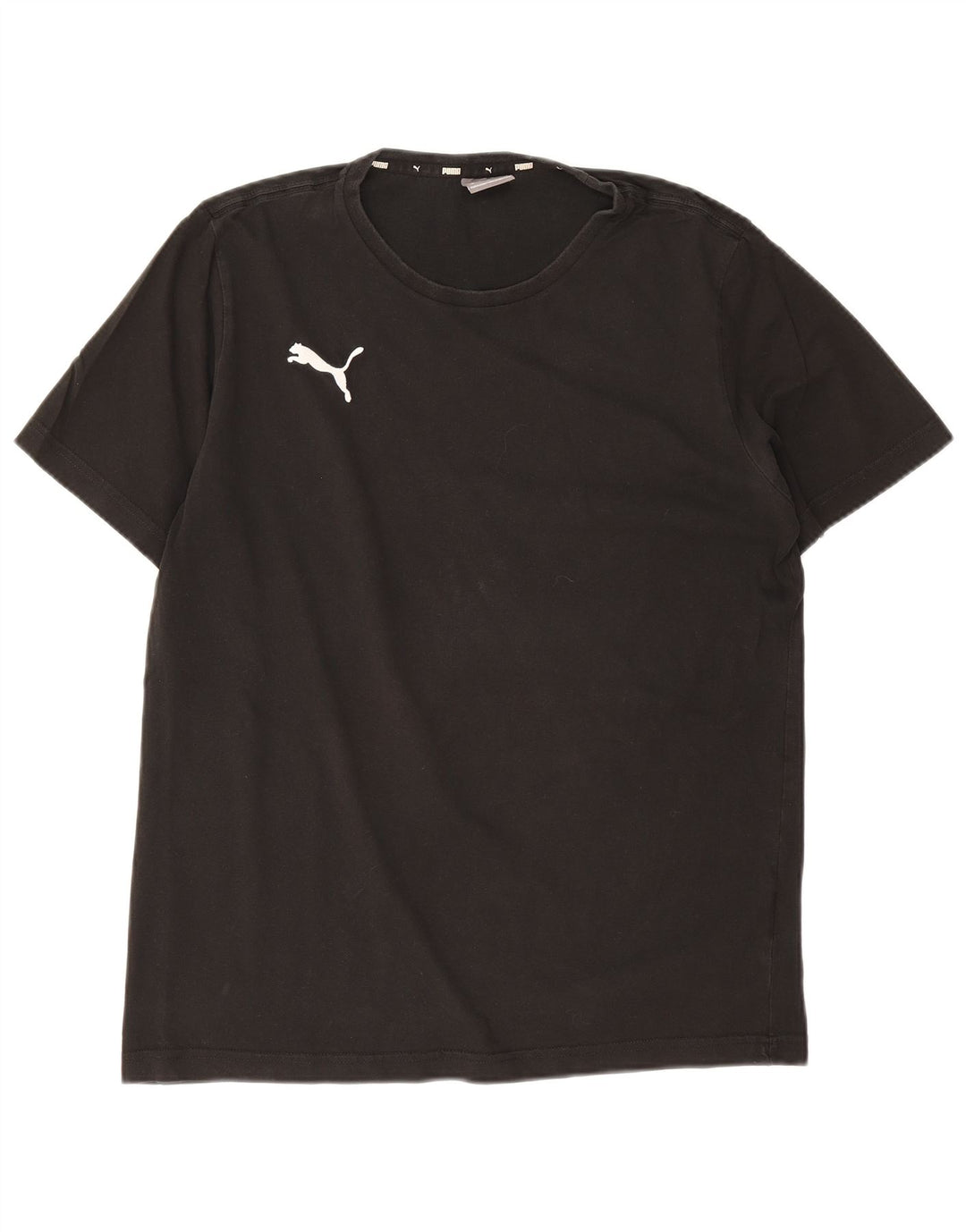 Мужская футболка Puma из хлопка среднего размера, черная