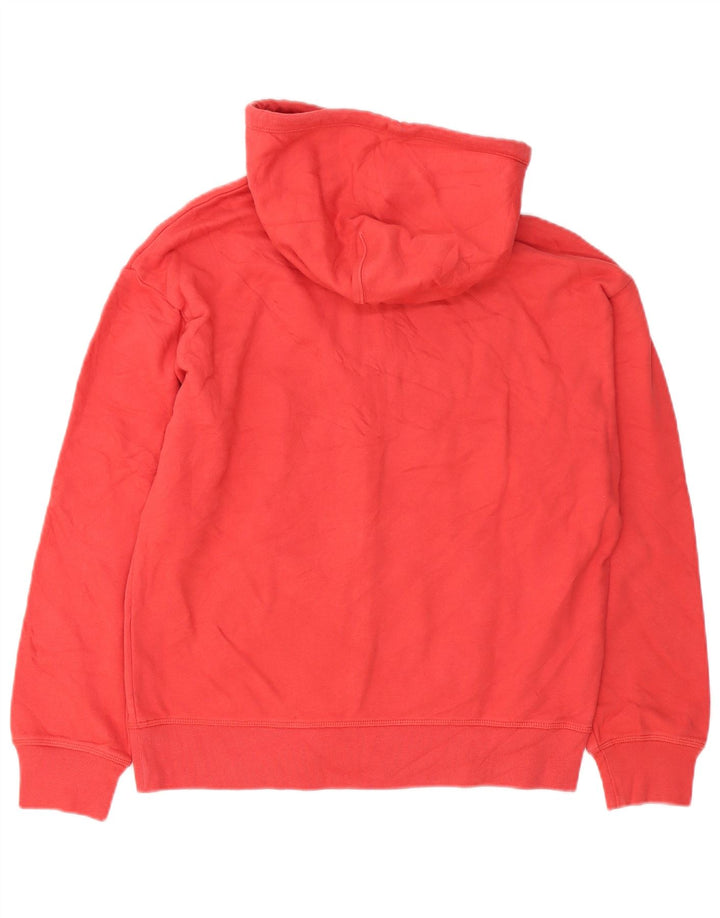 Levi's Womens Oversized Zip Hoodie Sweater UK 10 Small Red Cotton