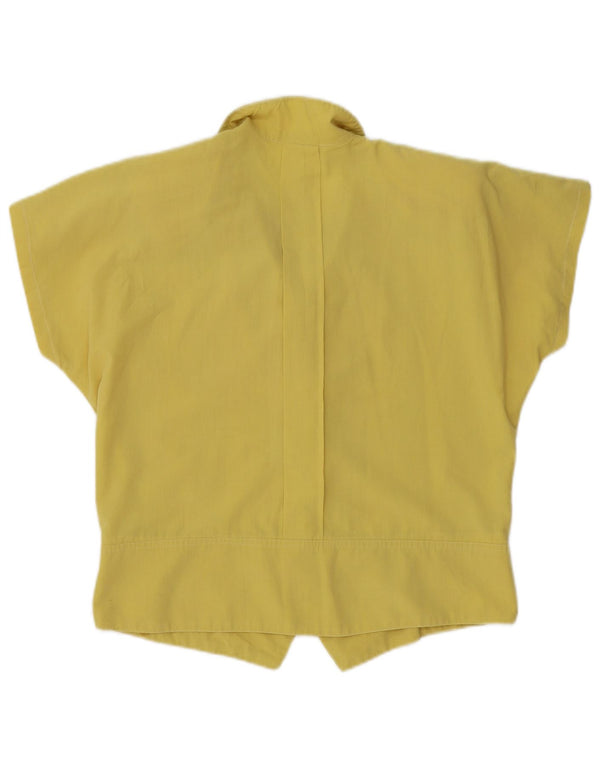 Vintage Womens Short Sleeve Shirt Blouse UK 16 Large Yellow