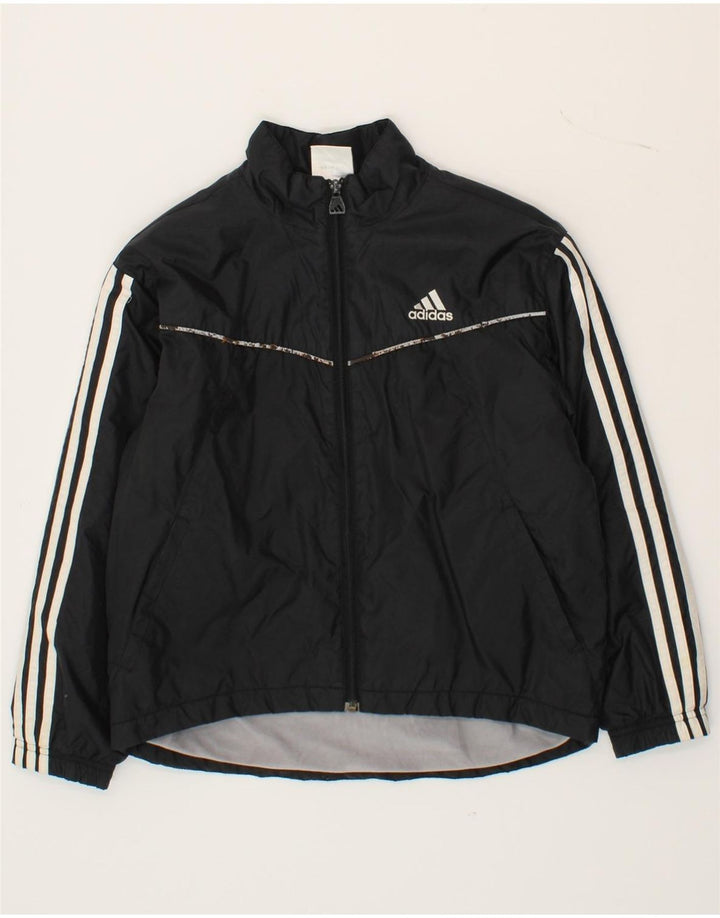 ADIDAS Boys Tracksuit Top Jacket 11-12 Years Black Polyester Vintage Adidas and Second-Hand Adidas from Messina Hembry 