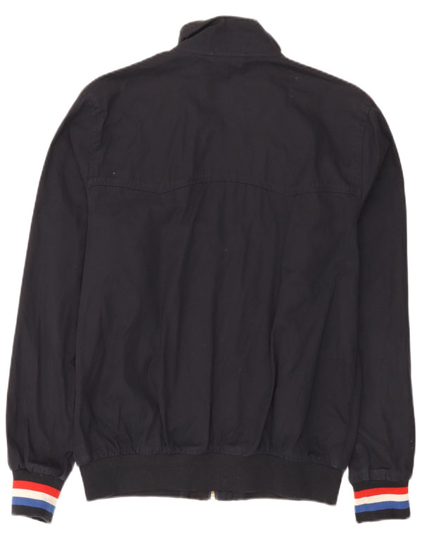 Fred Perry Herre Bomber Jacket UK 38 Medium Navy Blue Bomuld