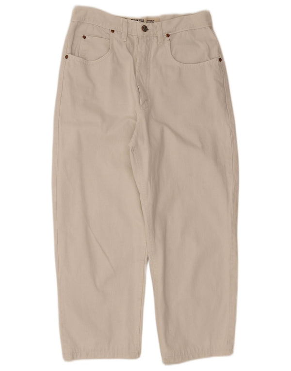 Lee Mens Riders Vaqueros Cortos W33 L24 Algodón Blanco