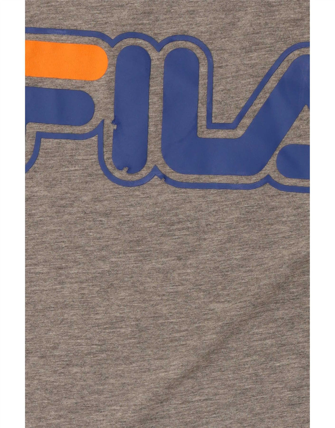 Fila Mens Graphic T-Shirt Top Medium Grey Flecked Cotton