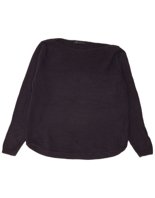 Marks & Spencer Damen-Pullover mit U-Boot-Ausschnitt, UK 18, XL, Marineblau, Baumwolle