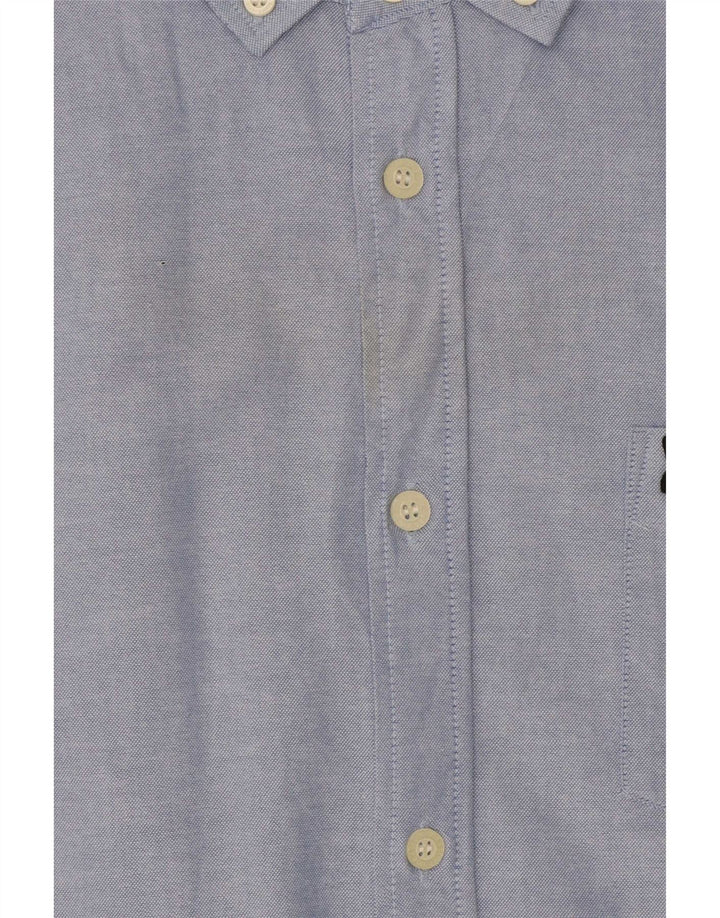 Męska koszula z krótkim rękawem Lyle & Scott, duża, niebieska, bawełniana