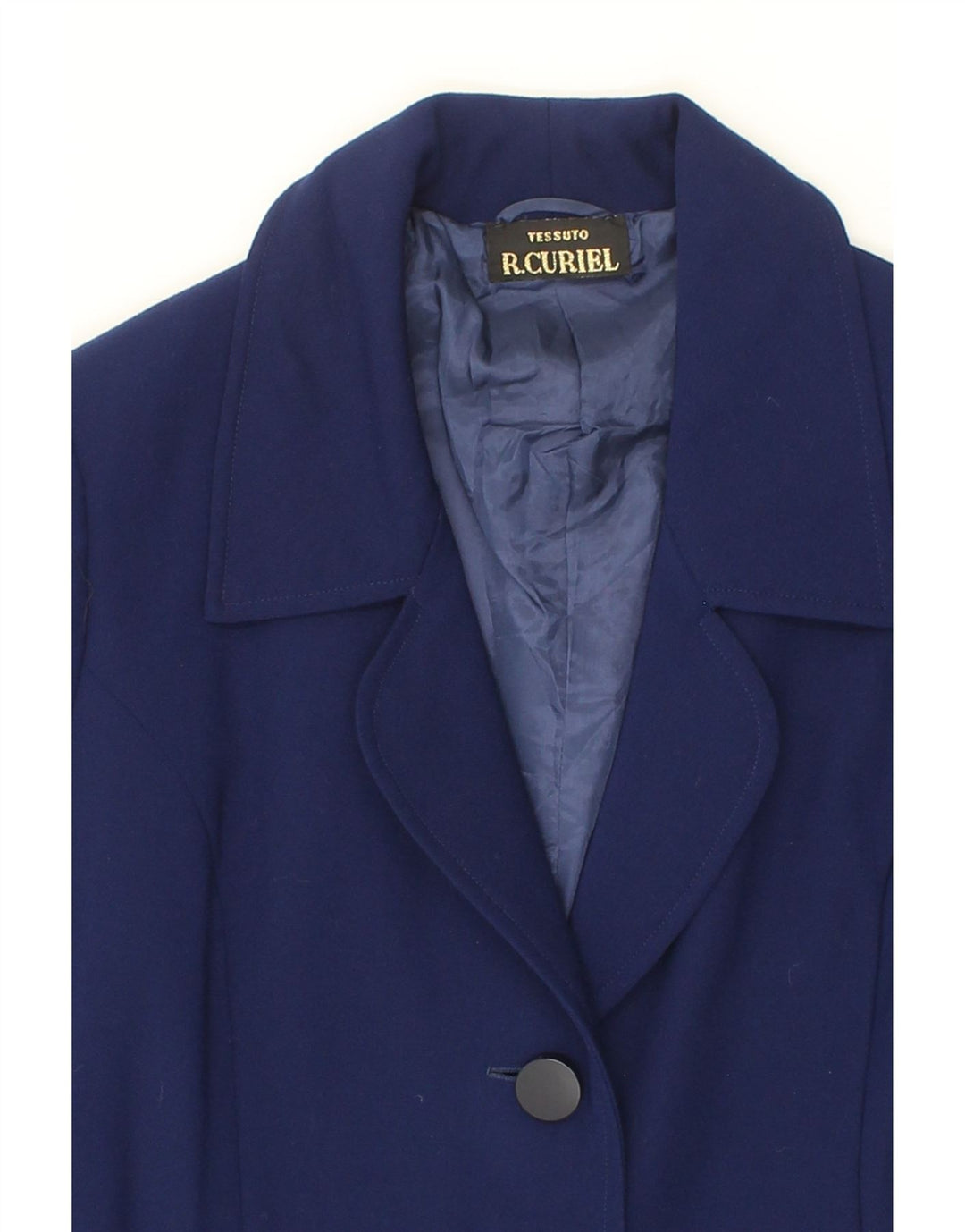TESSUTO Womens Overcoat UK 12 Medium Blue Vintage Tessuto and Second-Hand Tessuto from Messina Hembry 