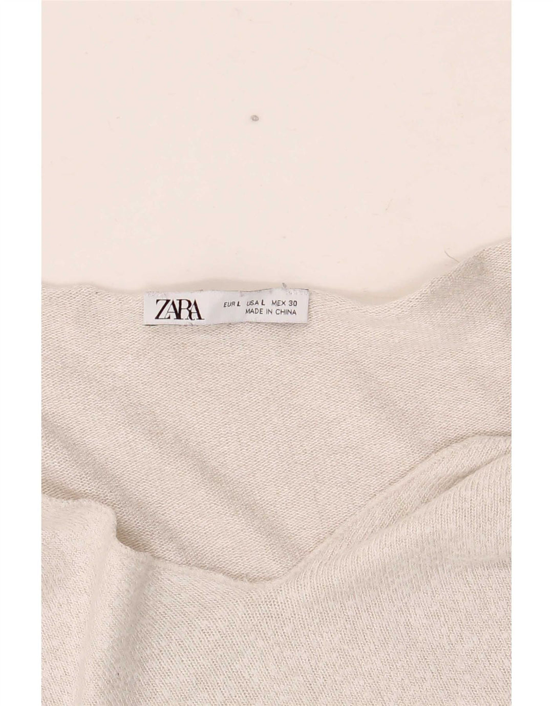 Zara Dame V-hals sweater UK 16 Stor Sølv