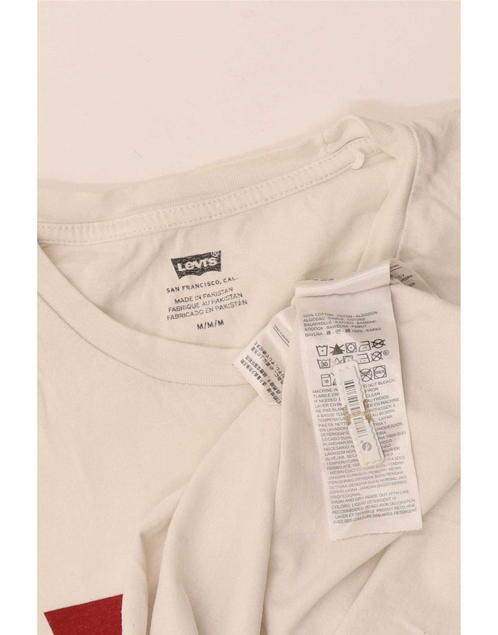 Levi's T-shirt grafica da uomo Top in cotone bianco medio
