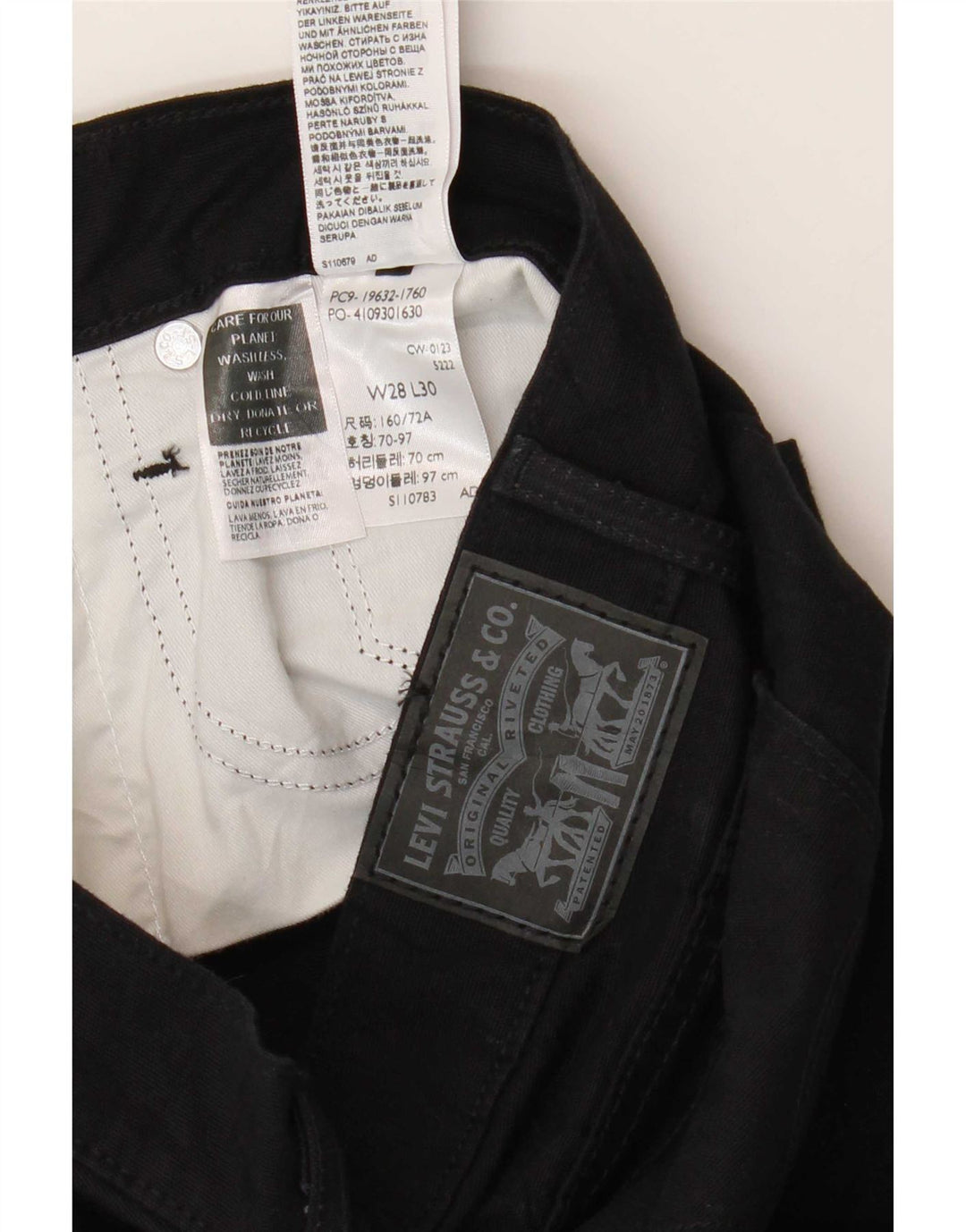 Vaqueros Levi's Bootcut para mujer W28 L30 Algodón negro