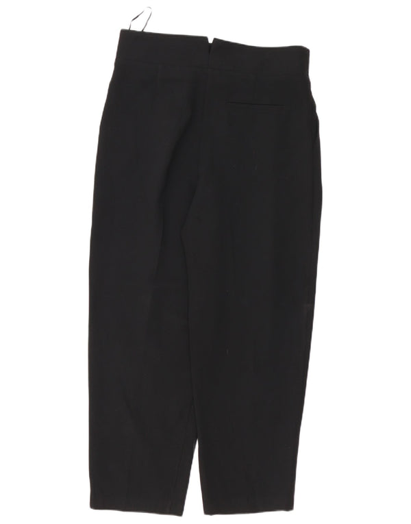Topshop Womens High Waist Cropped Trousers UK 12 Medium W30 L25 Black