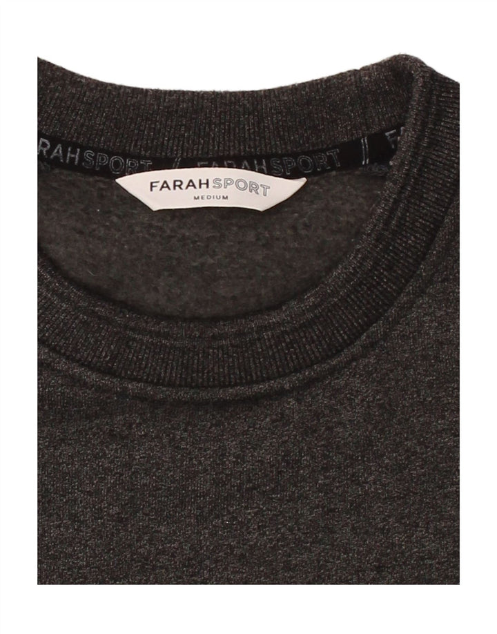 FARAH Mens Sweatshirt Jumper Medium Grey Colourblock Polyester