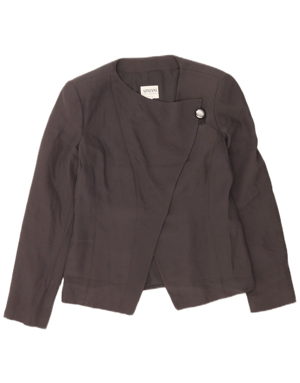 Jaqueta Blazer Feminina Armani Collezioni com 1 Botão IT 42 Acetato Preto Médio
