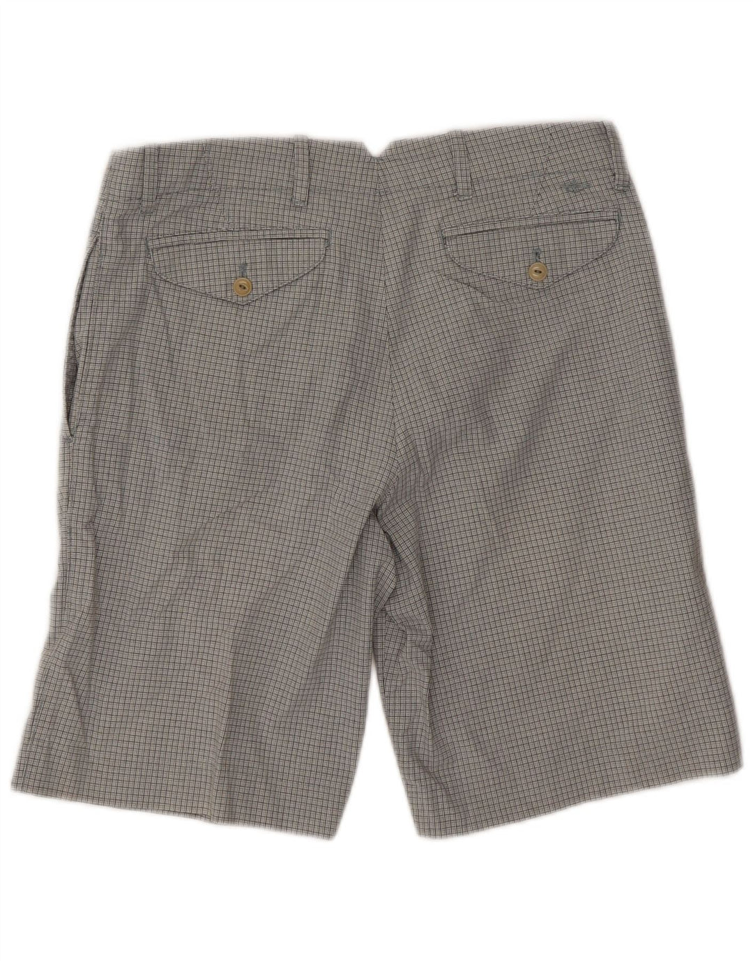 Dockers Herren Chinoshorts W32 Mittelgraue Hahnentritt-Baumwolle