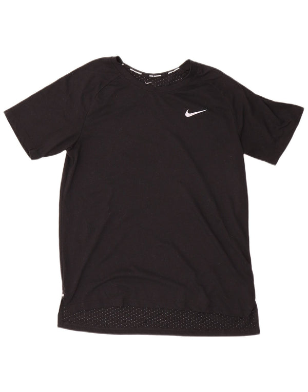 Nike Mens Dri Fit T-Shirt Top Medium Black Polyester