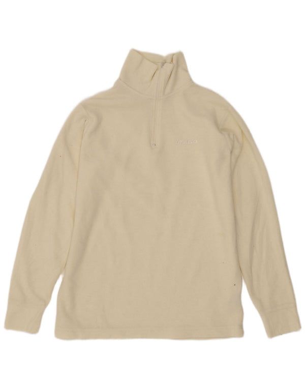 Invicta Girls Zip Neck Fleece Jumper 11-12 Years Off White Polyester