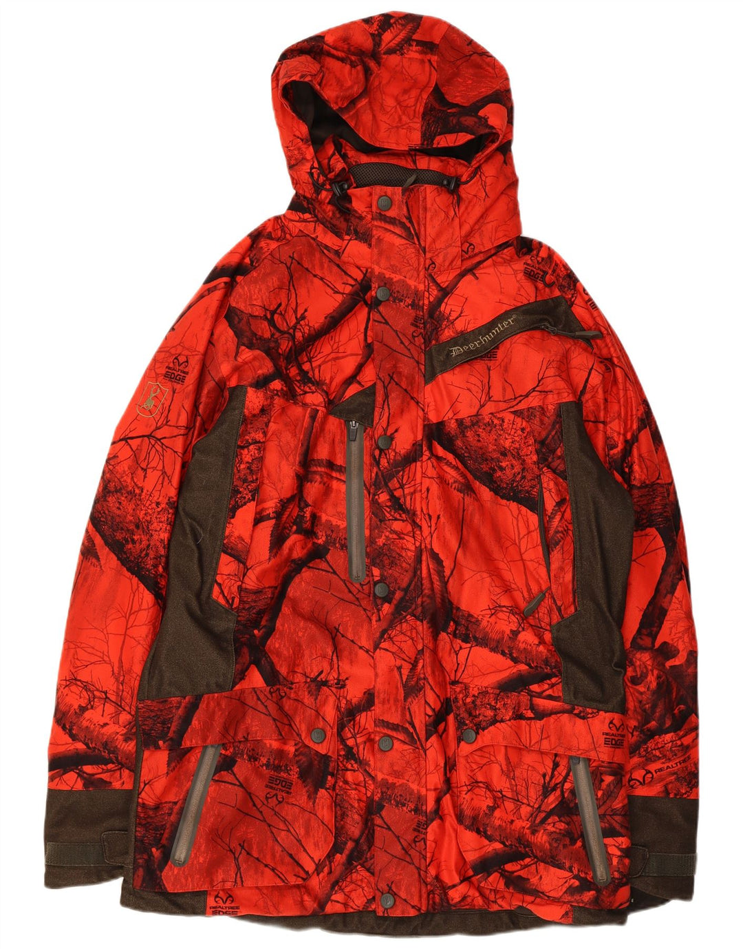 Deerhunter Mens Hooded Windbreaker Jacket EU 56 3XL Red Camouflage