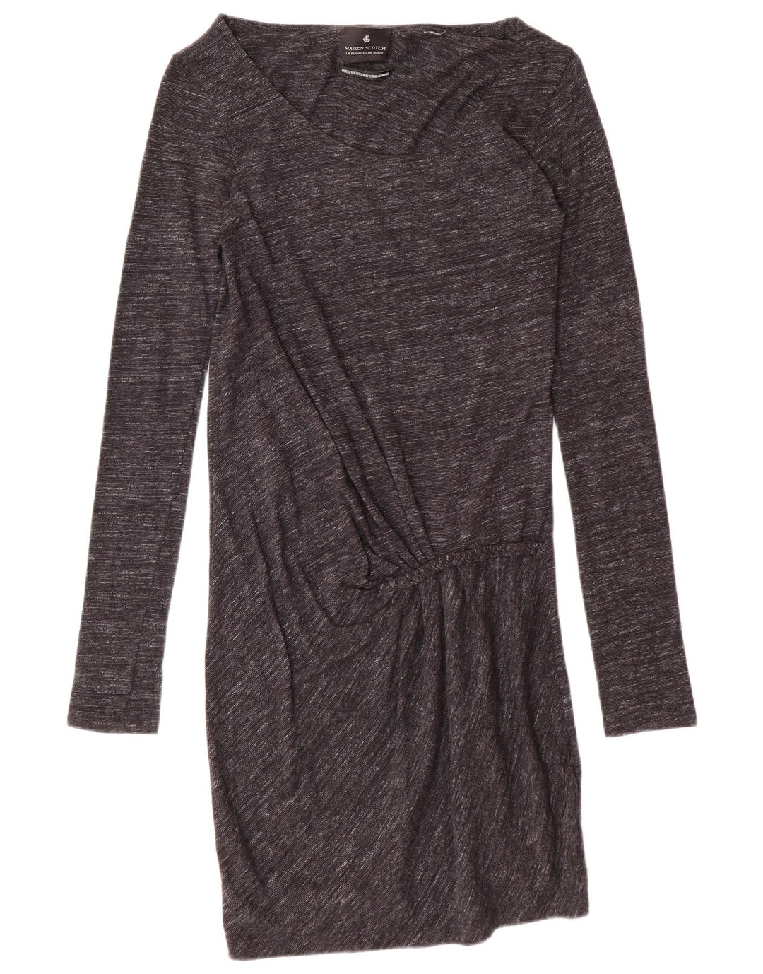 MAISON SCOTCH Rochie de bază cu mânecă lungă pentru femei UK 10 Small Gri