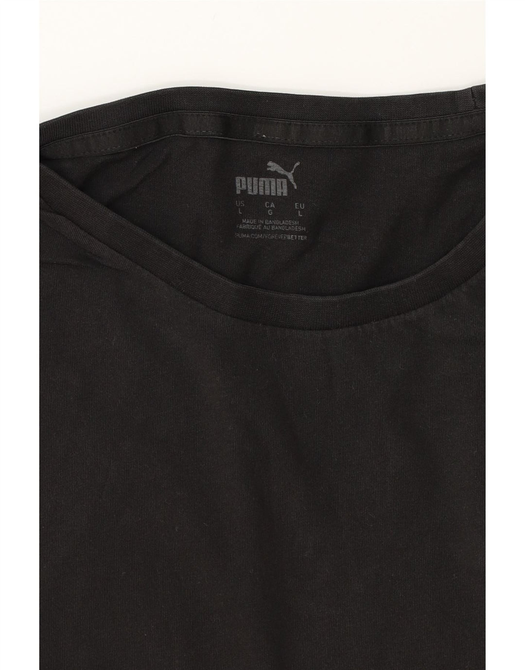 PUMA Mens T-Shirt Top Large Black Vintage Puma and Second-Hand Puma from Messina Hembry 