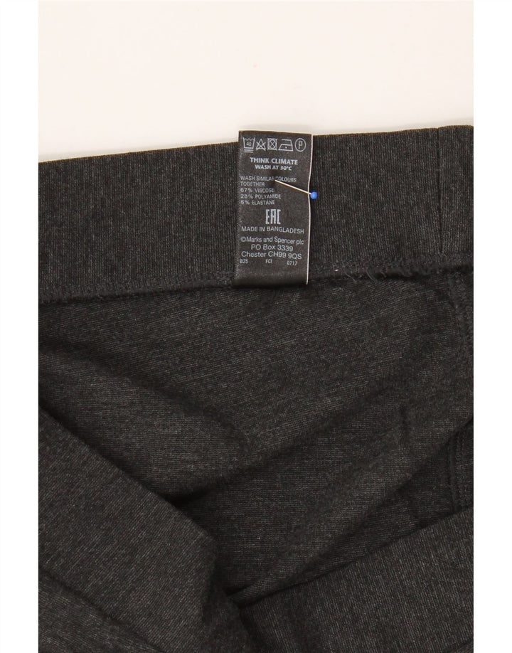 Marks & Spencer Womens Crop Leggings UK 12 Medium  Grey Viscose
