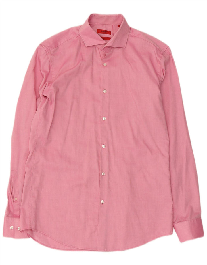 Hugo Boss Chemise slim fit pour homme Taille 39 15 1/2 Rose moyen