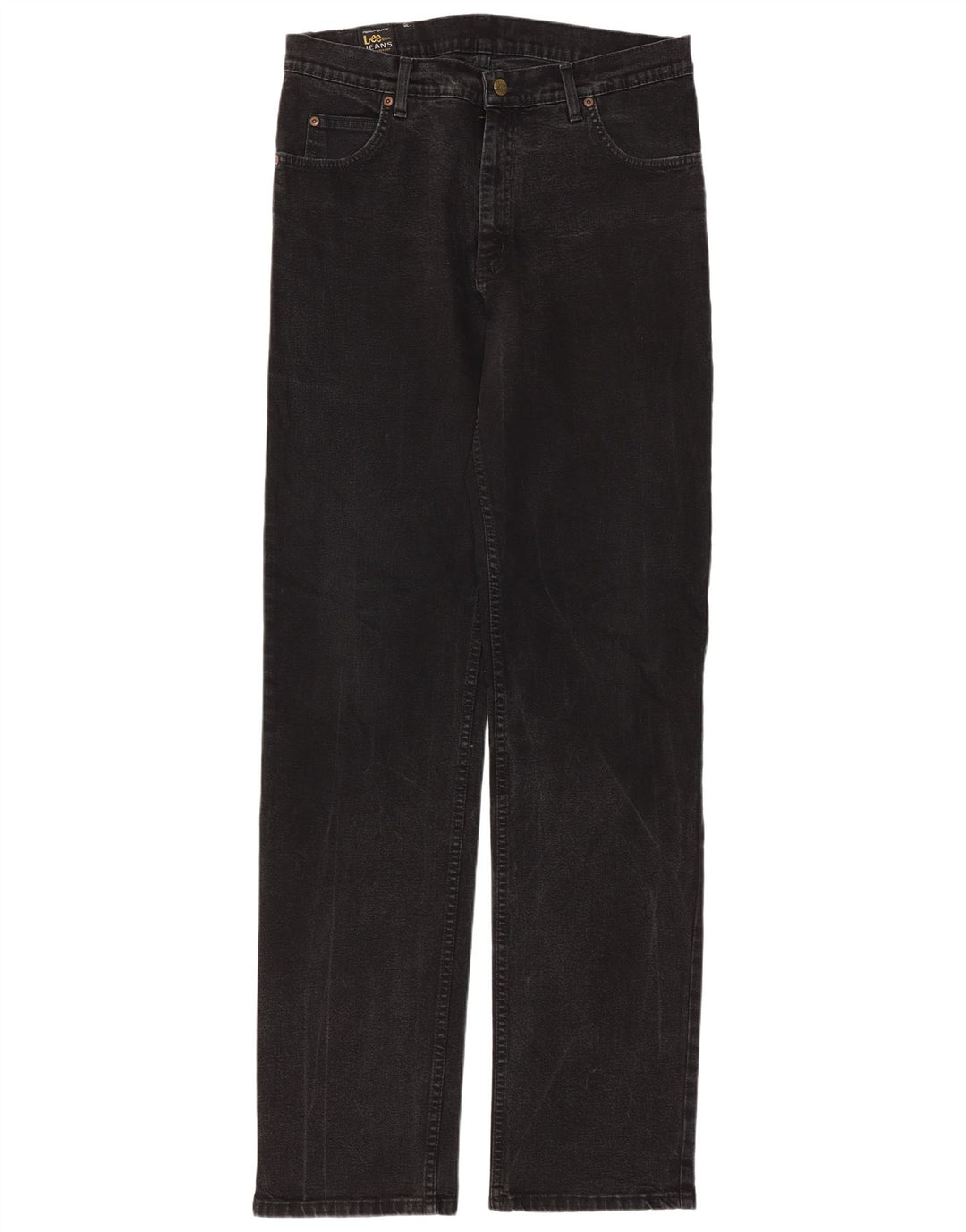 Lee Womens Brooklyn Straight Jeans W34 L36 Black Cotton