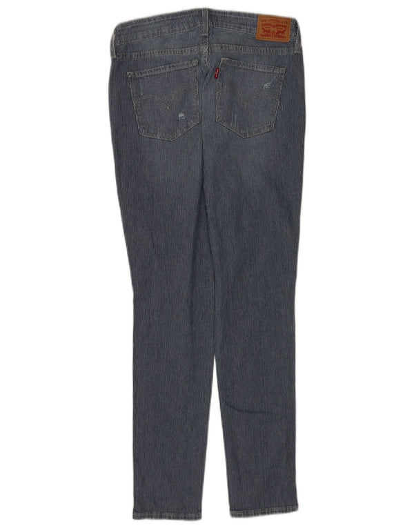 Levi's Womens 711 Distressed Skinny Jeans W30 L29 Μπλε ριγέ βαμβακερό