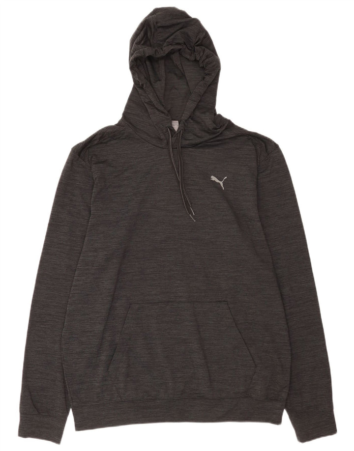 Puma Mens Hoodie Jumper Large Black Polyester