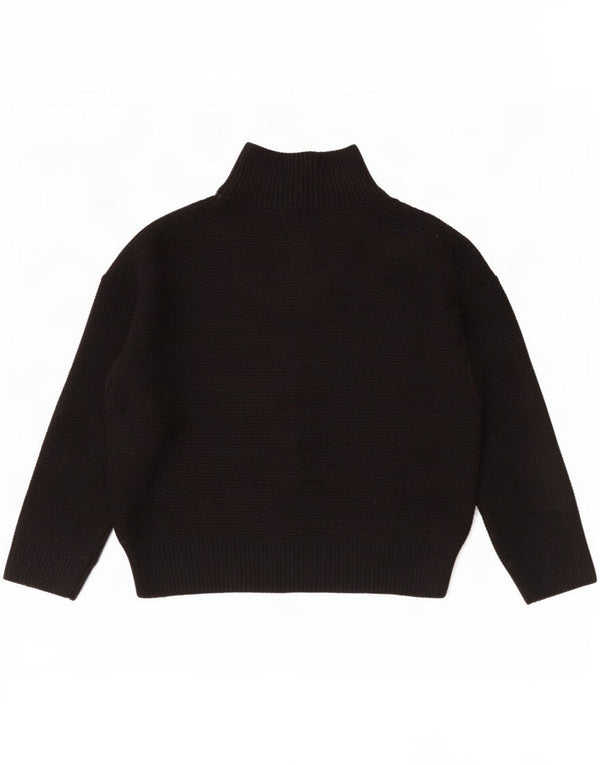 The White Company Damen Label Rollkragenpullover Pullover UK 14 Medium Schwarz