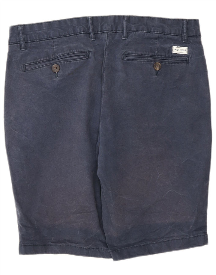 Jack Wills Mens Chino Shorts W34 Large Navy Blue Cotton