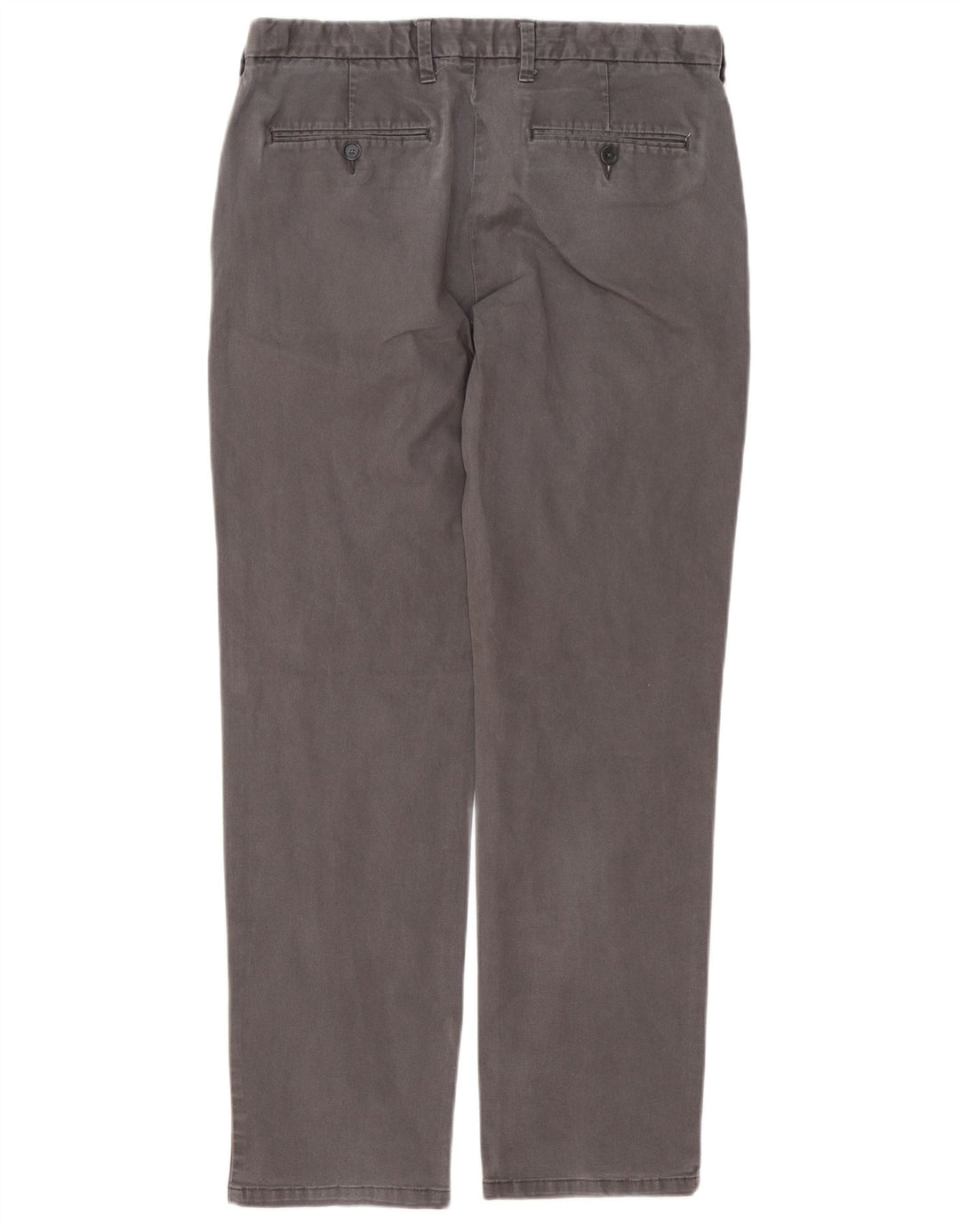Marks & Spencer Mens Regular Fit Chino Trousers W34 L30 Grey Cotton