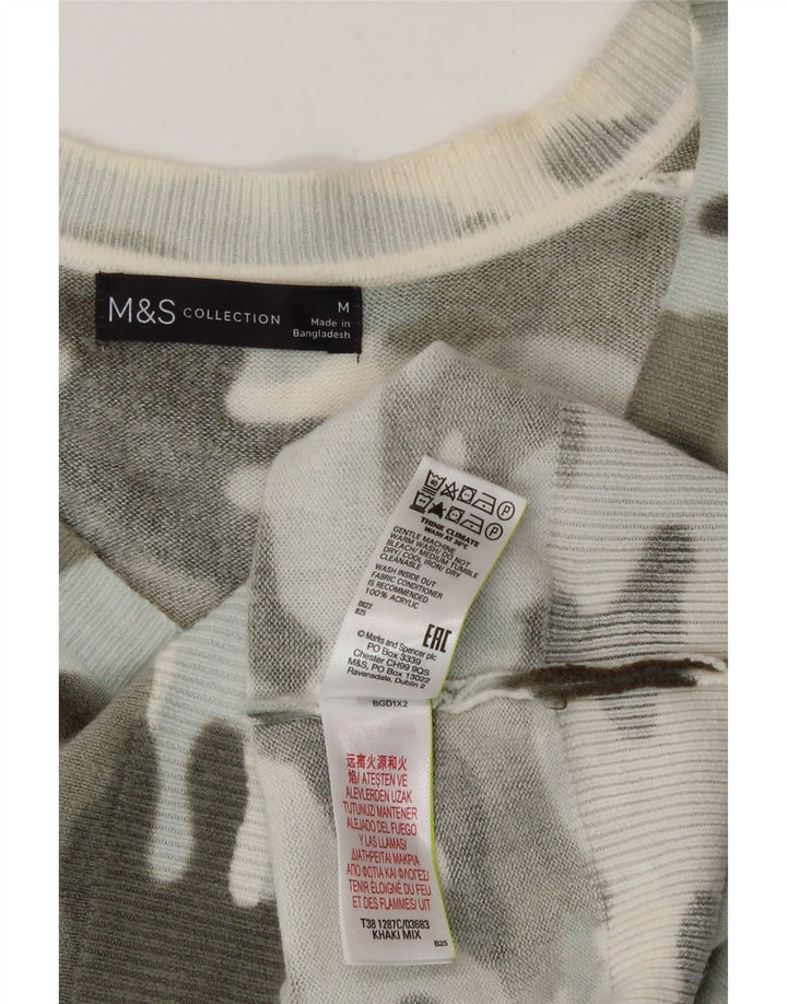 Marks & Spencer Womens V-Neck Jumper Sweater UK 14 Medium Multicoloured