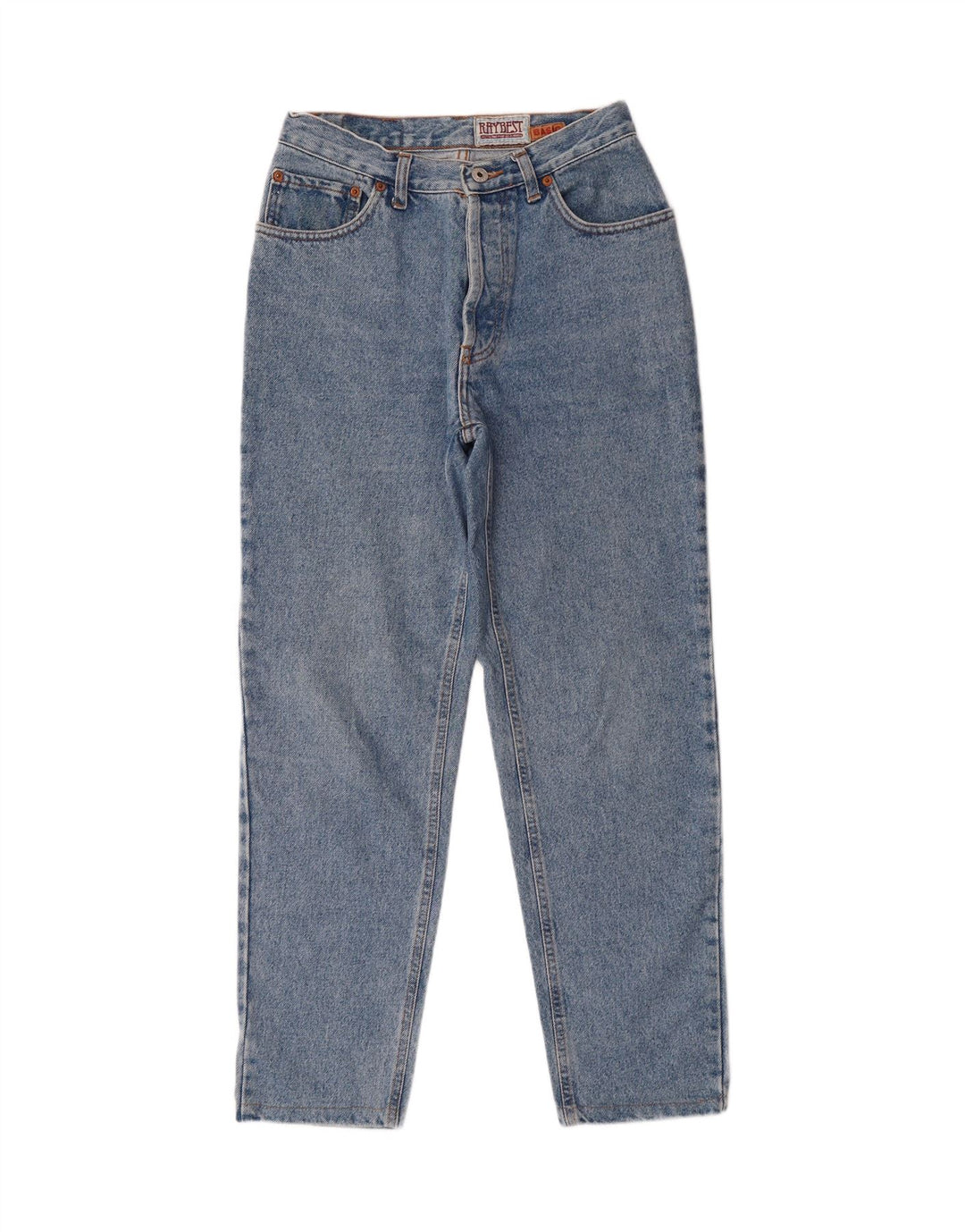 RAYBEST Womens Basic Tapered Jeans IT 44 Medium W28 L28 Blue Cotton
