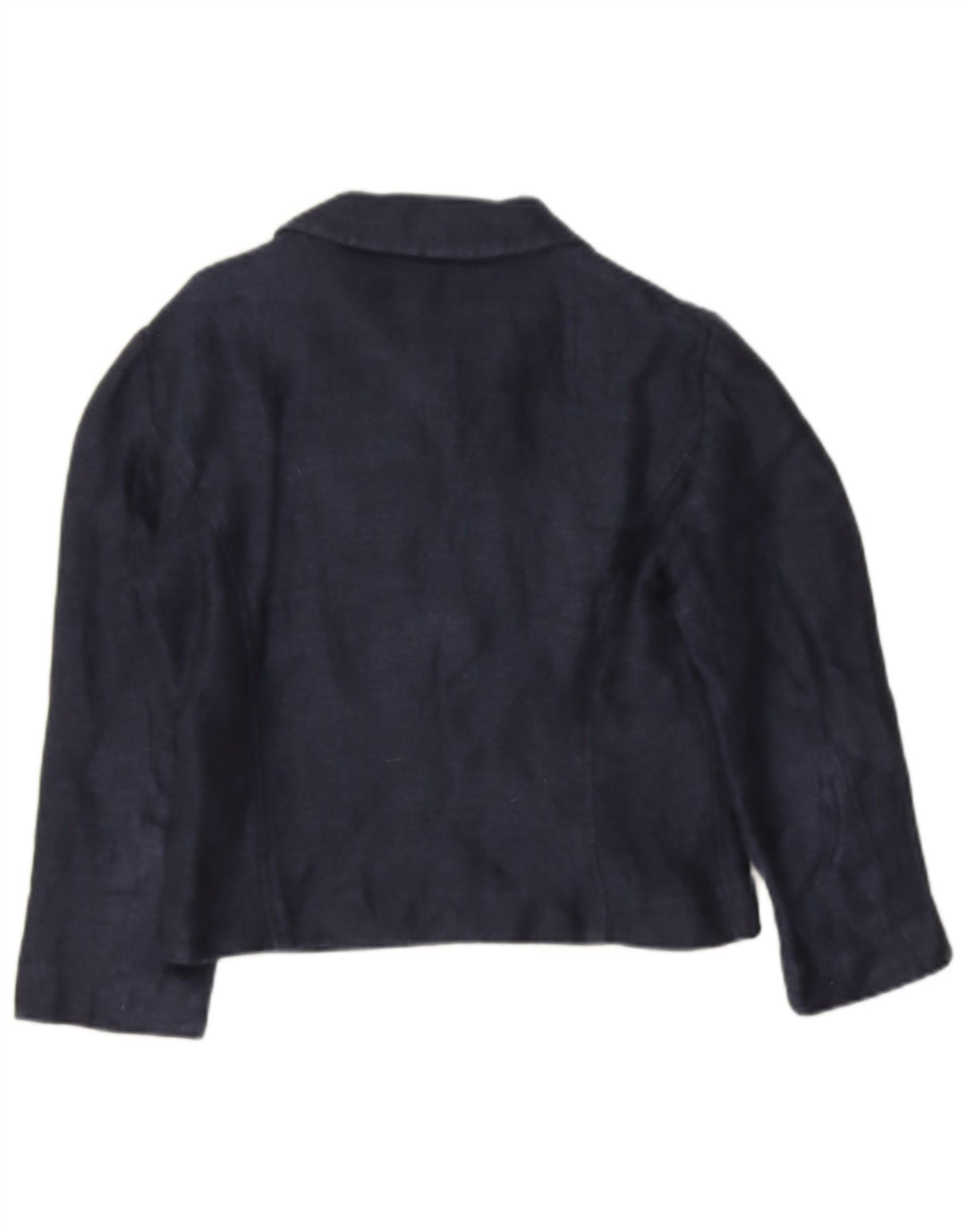 Aspesi Womens 3/4 Sleeve Pea Coat IT 40 Small Blue Linen