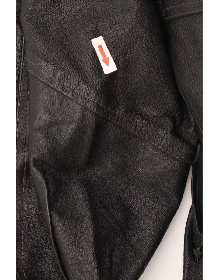 Vintage Womens Leather Jacket UK 14 Large Black