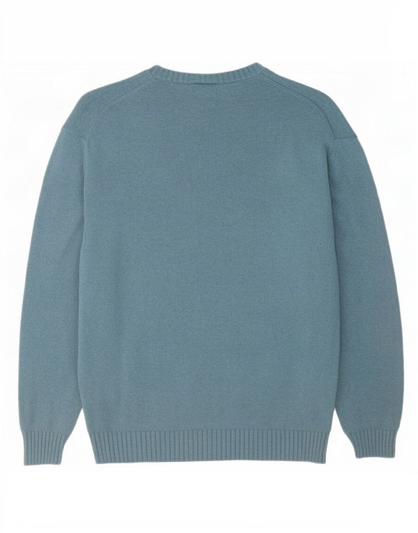 Lacoste Herren-Pullover mit U-Boot-Ausschnitt, Größe 8 3XL, blaue Baumwolle