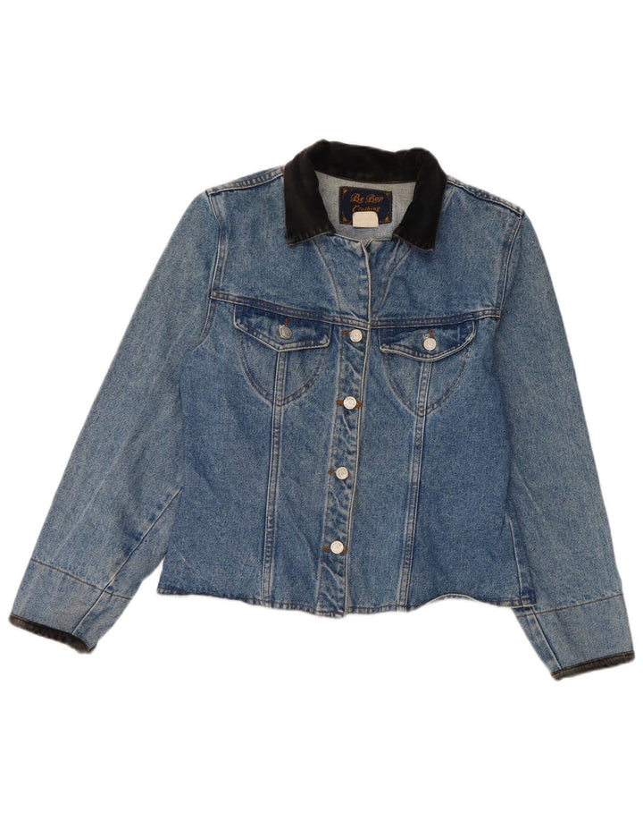 Vintage Womens Denim Jacket UK 14 Large Blue Cotton