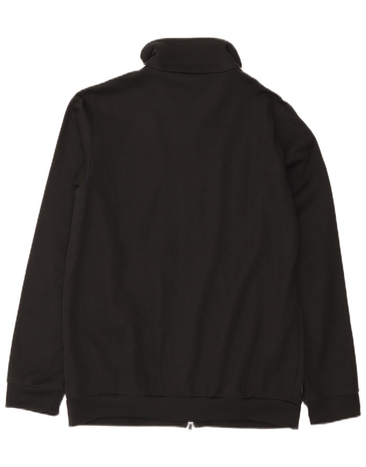 Adidas Womens Tracksuit Top Jacket UK 10 Small Black Cotton
